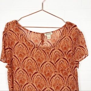 Lucky Brand Shear short sleeve Top Sz L